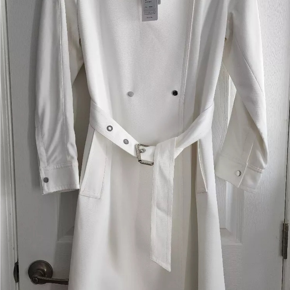 Reiss White Trench Coat with Belt retails $780